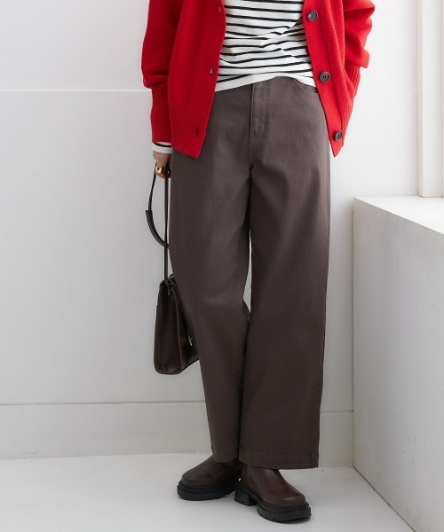 nissen（ニッセン）の「【あったか裏起毛】ストレッチゆるフィットワイドパンツ（チノパンツ・レディース・ボルドー/ベージュ/チャコール/ブラック系1/ネイビー系2/ネイビー系1/ブラック・LL/3L/S/L/M）」の14枚目の写真