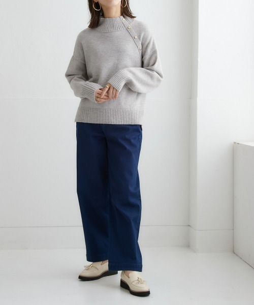 nissen（ニッセン）の「【あったか裏起毛】ストレッチゆるフィットワイドパンツ（チノパンツ・レディース・ボルドー/ベージュ/チャコール/ブラック系1/ネイビー系2/ネイビー系1/ブラック・LL/3L/S/L/M）」の20枚目の写真