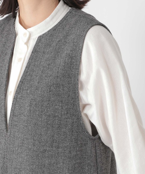 studio CLIP（スタディオクリップ）の「ダブルポケットジャンスカ（ジャンパースカート・レディース・チャコール/ベージュ/ブラウン・ﾌﾘｰ(L)/FREE/PF）」の12枚目の写真