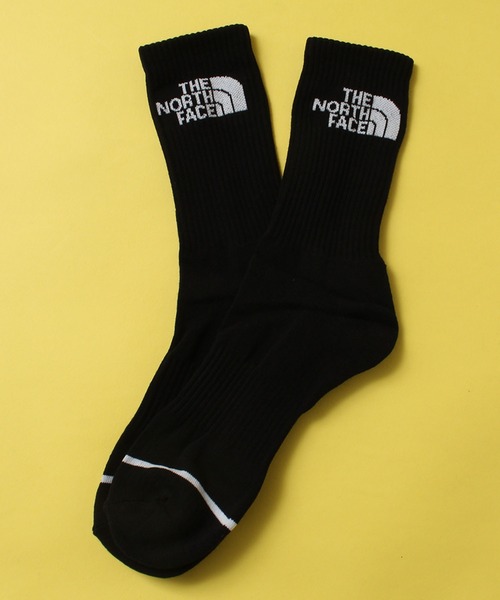 THE NORTH FACE（ザノースフェイス）の「【THE NORTH FACE/ザノースフェイス】ワンポイントロゴ ミッドソックス/靴下(3足セット)（ソックス/靴下・メンズ・ブラック/ホワイト・M/L）」の4枚目の写真