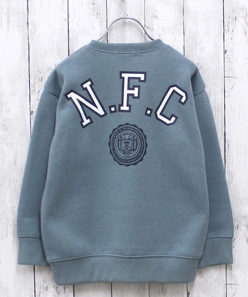 ZI-ON（ジーオン）の「あったか裏起毛 アメカジプリントオーバーサイズトレーナー（スウェット・キッズ・ブラック系その他/グレー系その他2/グレー系その他/グレー系その他3/ブラック/ブルー系その他2/ブラック系その他4/ネイビー/杢グレー/ブルー系その他/ブラック系その他2/グリーン系その他/グレー系その他4/グリーン/ブラック系その他3/サックスブルー・120cm/130cm/140cm/150cm/160cm/110cm）」の14枚目の写真