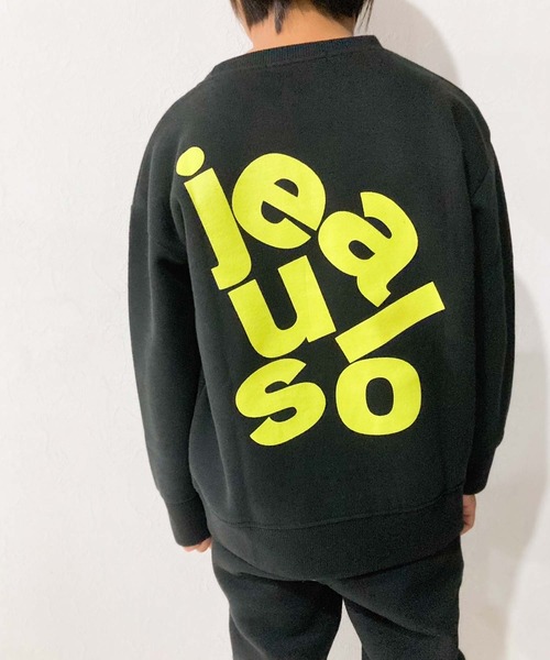 ZI-ON（ジーオン）の「あったか裏起毛 アメカジプリントオーバーサイズトレーナー（スウェット・キッズ・ブラック系その他/グレー系その他2/グレー系その他/グレー系その他3/ブラック/ブルー系その他2/ブラック系その他4/ネイビー/杢グレー/ブルー系その他/ブラック系その他2/グリーン系その他/グレー系その他4/グリーン/ブラック系その他3/サックスブルー・120cm/130cm/140cm/150cm/160cm/110cm）」の6枚目の写真