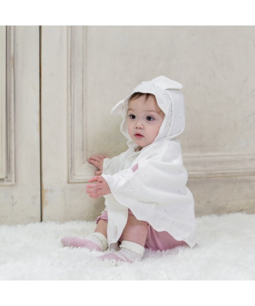 coeur a coeur（クーラクール）の「coeur a coeur うさみみケープ（その他アウター・キッズ・アイボリー/ピンク・70-80cm）」の6枚目の写真