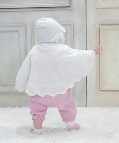 coeur a coeur（クーラクール）の「coeur a coeur うさみみケープ（その他アウター・キッズ・アイボリー/ピンク・70-80cm）」の8枚目の写真