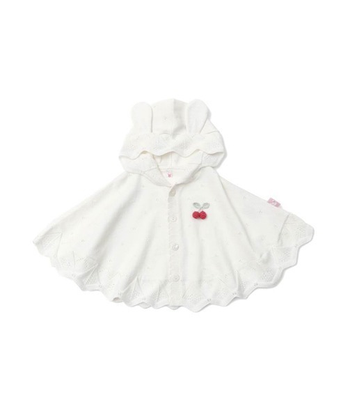 coeur a coeur（クーラクール）の「coeur a coeur うさみみケープ（その他アウター・キッズ・アイボリー/ピンク・70-80cm）」の9枚目の写真