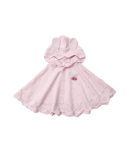 coeur a coeur（クーラクール）の「coeur a coeur うさみみケープ（その他アウター・キッズ・アイボリー/ピンク・70-80cm）」の11枚目の写真