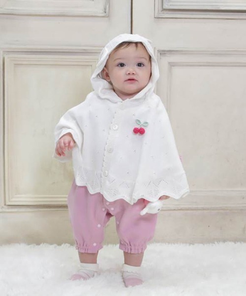 coeur a coeur（クーラクール）の「coeur a coeur うさみみケープ（その他アウター・キッズ・アイボリー/ピンク・70-80cm）」の12枚目の写真