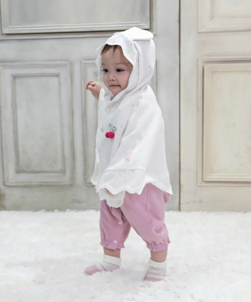 coeur a coeur（クーラクール）の「coeur a coeur うさみみケープ（その他アウター・キッズ・アイボリー/ピンク・70-80cm）」の13枚目の写真