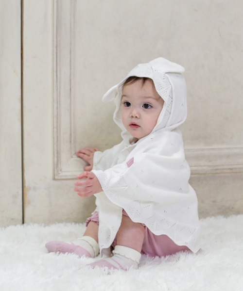 coeur a coeur（クーラクール）の「coeur a coeur うさみみケープ（その他アウター・キッズ・アイボリー/ピンク・70-80cm）」の15枚目の写真