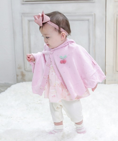 coeur a coeur（クーラクール）の「coeur a coeur うさみみケープ（その他アウター・キッズ・アイボリー/ピンク・70-80cm）」の16枚目の写真