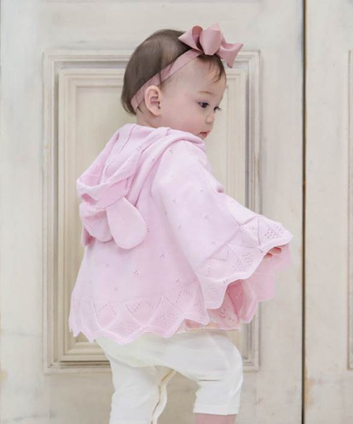 coeur a coeur（クーラクール）の「coeur a coeur うさみみケープ（その他アウター・キッズ・アイボリー/ピンク・70-80cm）」の18枚目の写真