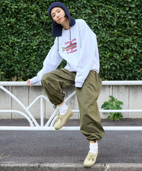 FREAK'S STORE（フリークスストア）の「ミリタリー リボン パンツ/ イージーパンツ（カーゴパンツ・レディース・オリーブ/ブラウン/ブラック・ﾌﾘ-）」の6枚目の写真