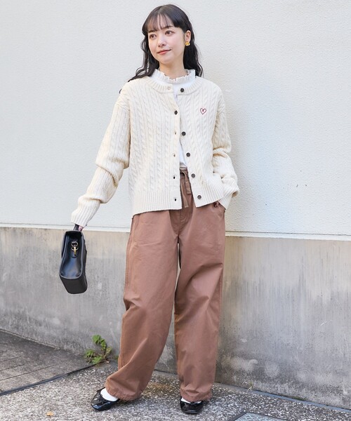 FREAK'S STORE（フリークスストア）の「ミリタリー リボン パンツ/ イージーパンツ（カーゴパンツ・レディース・オリーブ/ブラウン/ブラック・ﾌﾘ-）」の11枚目の写真