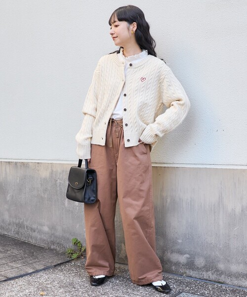 FREAK'S STORE（フリークスストア）の「ミリタリー リボン パンツ/ イージーパンツ（カーゴパンツ・レディース・オリーブ/ブラウン/ブラック・ﾌﾘ-）」の13枚目の写真