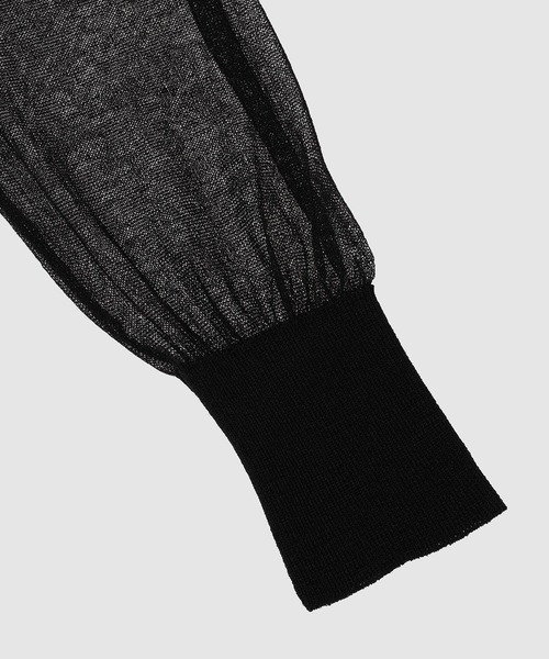 TAN(タン)の「SHEER PUFFED BOLERO(カーディガン/ボレロ・レディース・ブラック/オフホワイト/オレンジ・FREE)」の7枚目の写真