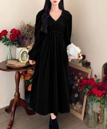 新品✨ワンピ♡レトロ感夏のクラシックシンプルワンピース ♢ライトグレイのクラシックワンピース♢trnd513 | Re:tro