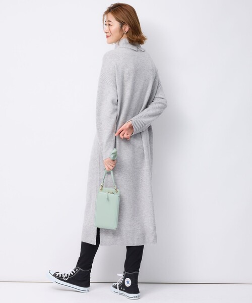 23区(ニジュウサンク)の「【洗える】ウールカシミヤ タートルネック ニットワンピース(ワンピース・レディース・ベージュ系/ブラック系/ライトグレー系・38)」の7枚目の写真