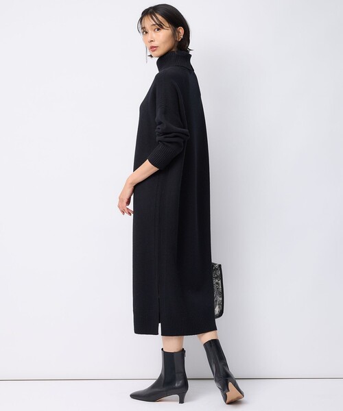 23区(ニジュウサンク)の「【洗える】ウールカシミヤ タートルネック ニットワンピース(ワンピース・レディース・ベージュ系/ブラック系/ライトグレー系・38)」の14枚目の写真