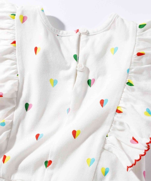 STELLA McCARTNEY(ステラマッカートニー)の「STELLA McCARTNEY (ステラマッカートニー) Baby ハートプリントノースリーブロンパース(ロンパース・キッズ・アイボリー・24M/18M)」の7枚目の写真