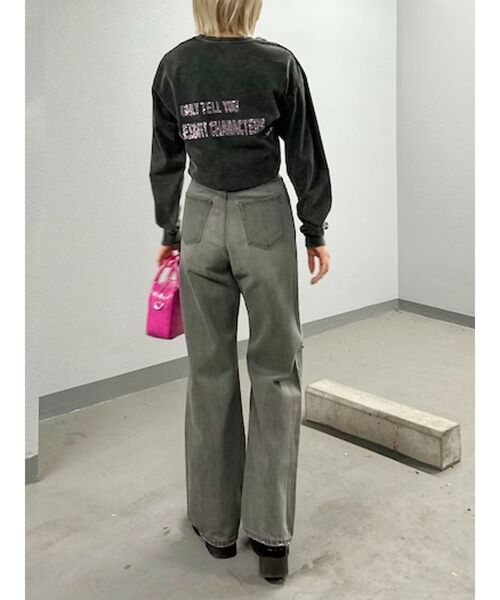 EVRIS（エヴリス）の「カットデザインハイウエストデニムパンツ【セットアップ着用可能】（デニムパンツ・レディース・インディゴブルー/ブルー/ブラック/ピンク・SMALL/MEDIUM）」の18枚目の写真