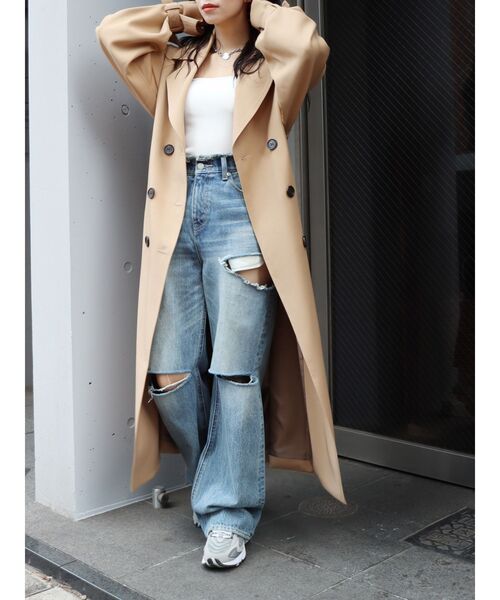 EVRIS デニムジャケット デニムパンツ ファー襟付き EVRIS デニムジャケット デニムパンツ ファー襟付き デニムボア