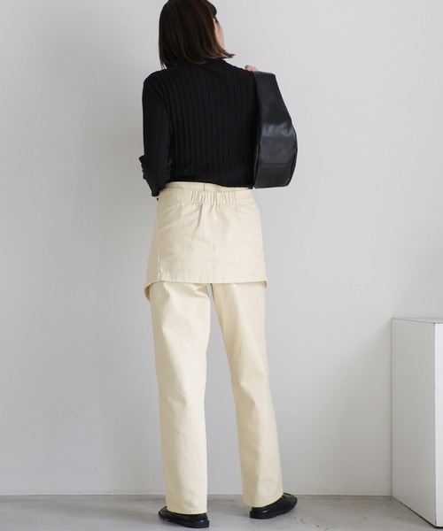 moca37 セール】ハイウエストセンタープレススラックス（スラックス）｜select