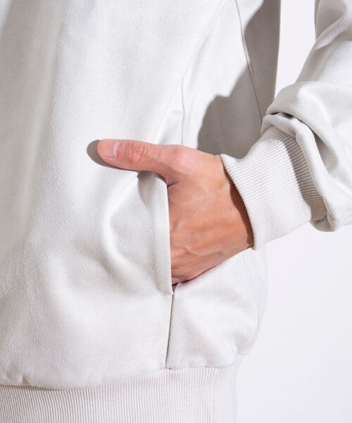 GLOSTER（グロスター）の「【GLOSTER/グロスター】フレンチブルドッグ刺繍 スエードダンボール 裏起毛クルースウェット（スウェット・メンズ・サックスブルー/ライトベージュ/キナリ・S/M/L）」の14枚目の写真