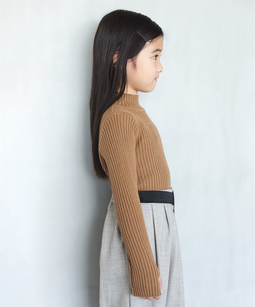 ooju（オージュ）の「【ooju】タートルニット（キッズ）（ニット/セーター・キッズ・ブラック/ブラウン・1/2/3/4）」の4枚目の写真