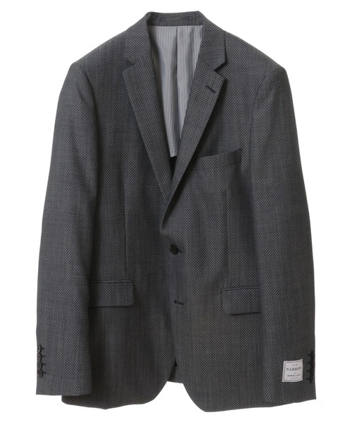 CROWDED CLOSET（クラウデッドクローゼット）の「ウールポリエステルマイクロドビー小紋柄スーツセットアップ（同素材ベストあり）（セットアップ・メンズ・ネイビー/グレー・02/03/04/01）」の22枚目の写真