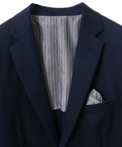 CROWDED CLOSET（クラウデッドクローゼット）の「ウールポリエステルマイクロドビー小紋柄スーツセットアップ（同素材ベストあり）（セットアップ・メンズ・ネイビー/グレー・02/03/04/01）」の4枚目の写真