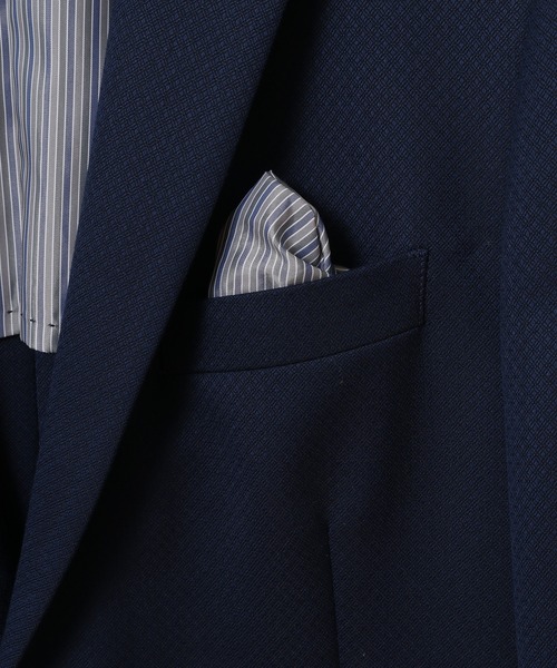 CROWDED CLOSET（クラウデッドクローゼット）の「ウールポリエステルマイクロドビー小紋柄スーツセットアップ（同素材ベストあり）（セットアップ・メンズ・ネイビー/グレー・02/03/04/01）」の5枚目の写真