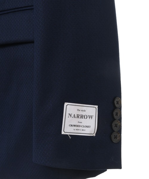 CROWDED CLOSET（クラウデッドクローゼット）の「ウールポリエステルマイクロドビー小紋柄スーツセットアップ（同素材ベストあり）（セットアップ・メンズ・ネイビー/グレー・02/03/04/01）」の8枚目の写真