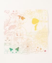 カヤ（カヤ）の「【カヤ】布巾 猫と花（キッチンツール）」
