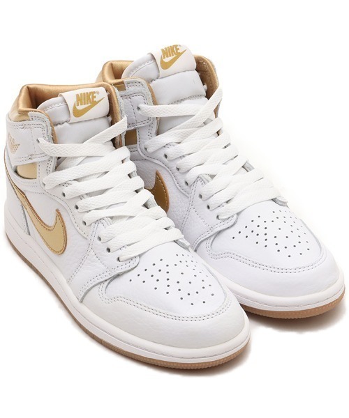 JORDAN BRAND(ジョーダンブランド)の「JORDAN BRAND JORDAN 1 RETRO HIGH OG (PS) / ジョーダン ブランド ジョーダン 1 レトロ HIGH OG PS / NIKE 【SP】(スニーカー・キッズ・ホワイト・18.0cm/19.0cm/22.0cm)」の1枚目の写真