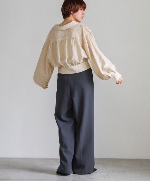 トップス Mocha select MOCA シャツ ブラウス ロングカフスオーバーシャツ