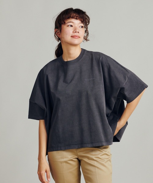 PENDLETON（ペンドルトン）の「ピグメントダイスプリットラグランワイドティー（Tシャツ/カットソー・レディース・チャコール/グレー系その他2/イエロー系その他2・ONESIZE）」の14枚目の写真
