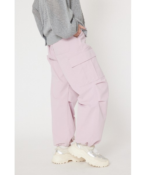 RODEO CROWNS WIDE BOWL（ロデオクラウンズワイドボウル）の「ドロストカーゴパンツ（カーゴパンツ・レディース・カーキ/ライトピンク/オフホワイト/ライトグレー・FREE）」の10枚目の写真