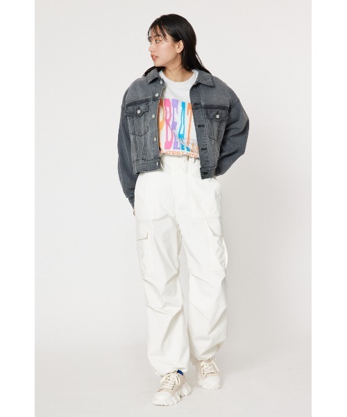 RODEO CROWNS WIDE BOWL（ロデオクラウンズワイドボウル）の「ドロストカーゴパンツ（カーゴパンツ・レディース・カーキ/ライトピンク/オフホワイト/ライトグレー・FREE）」の12枚目の写真