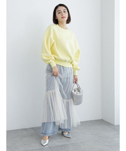 Te chichi（テチチ）の「マルチWAYチュールギャザー切替スカート（スカート・レディース・オフホワイト/グレー/ブラック・F）」の5枚目の写真