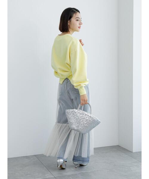Te chichi（テチチ）の「マルチWAYチュールギャザー切替スカート（スカート・レディース・オフホワイト/グレー/ブラック・F）」の7枚目の写真