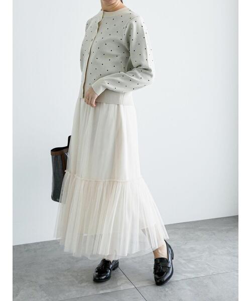 Te chichi（テチチ）の「マルチWAYチュールギャザー切替スカート（スカート・レディース・オフホワイト/グレー/ブラック・F）」の19枚目の写真