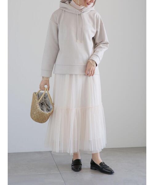 Te chichi（テチチ）の「マルチWAYチュールギャザー切替スカート（スカート・レディース・オフホワイト/グレー/ブラック・F）」の17枚目の写真