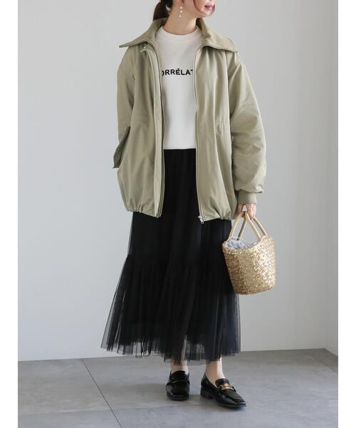 Te chichi（テチチ）の「マルチWAYチュールギャザー切替スカート（スカート・レディース・オフホワイト/グレー/ブラック・F）」の16枚目の写真