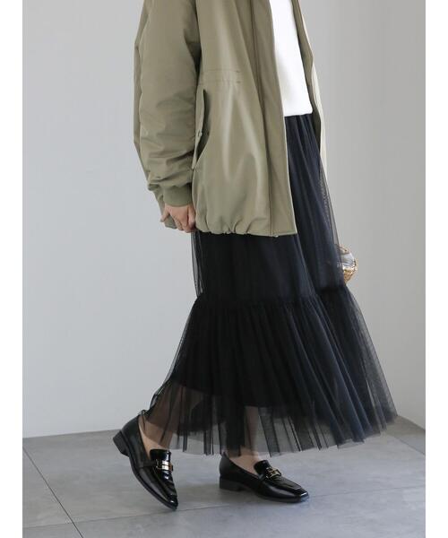 Te chichi（テチチ）の「マルチWAYチュールギャザー切替スカート（スカート・レディース・オフホワイト/グレー/ブラック・F）」の14枚目の写真