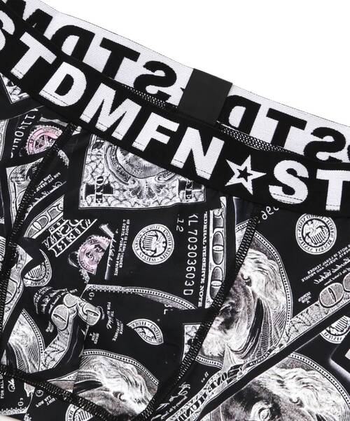 STUD MUFFIN（スタッドマフィン）の「STUD MUFFIN/スタッドマフィン/ドルグラフィティ柄アンダーウエア（ボクサーパンツ・メンズ・ブラック/ホワイト・L/XL/M）」の5枚目の写真
