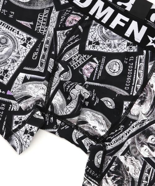 STUD MUFFIN（スタッドマフィン）の「STUD MUFFIN/スタッドマフィン/ドルグラフィティ柄アンダーウエア（ボクサーパンツ・メンズ・ブラック/ホワイト・L/XL/M）」の6枚目の写真