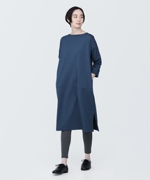 婦人 二重編み七分袖ワンピース
