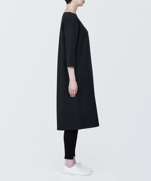 セール】婦人 二重編み七分袖ワンピース（ワンピース）｜無印良品