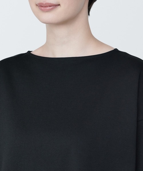 無印良品（ムジルシリョウヒン）の「婦人　二重編み七分袖ワンピース（ワンピース・レディース・ライトパープル/ブラック/ネイビー・XL/L/M/XS/S）」の7枚目の写真