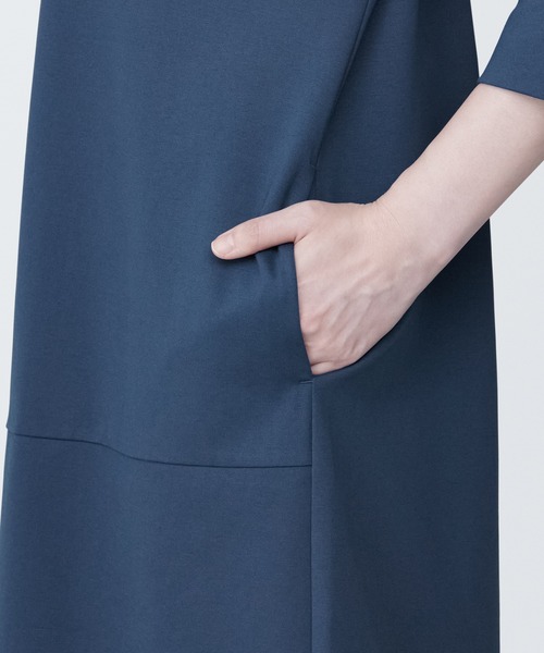 無印良品（ムジルシリョウヒン）の「婦人　二重編み七分袖ワンピース（ワンピース・レディース・ライトパープル/ブラック/ネイビー・XL/L/M/XS/S）」の17枚目の写真